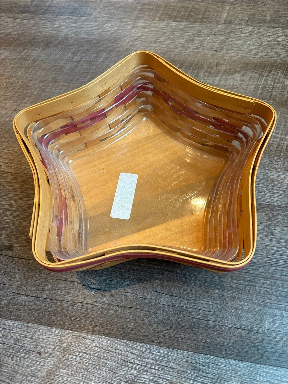 Longaberger 2001 Edition Christmas Collection Shining Star Basket & Protector